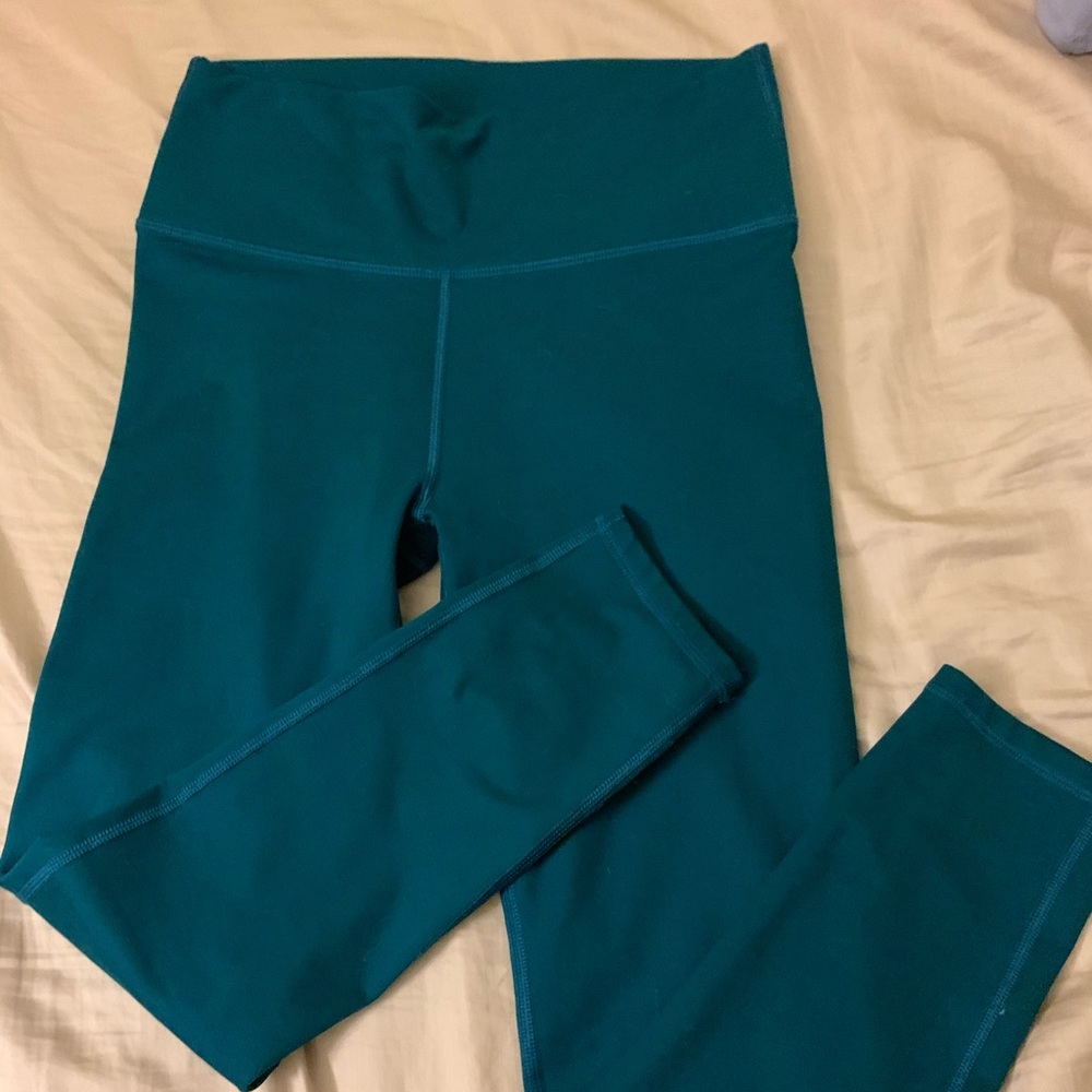 Fabletics high waisted teal leggings